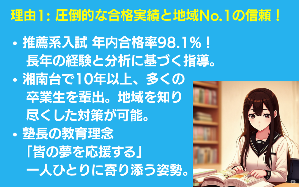 個別指導塾トライプラス湘南台校　選ばれる理由　合格実績